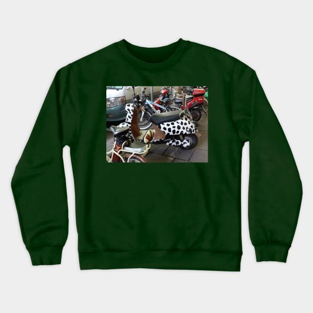 Cow scooter Crewneck Sweatshirt by Stephfuccio.com